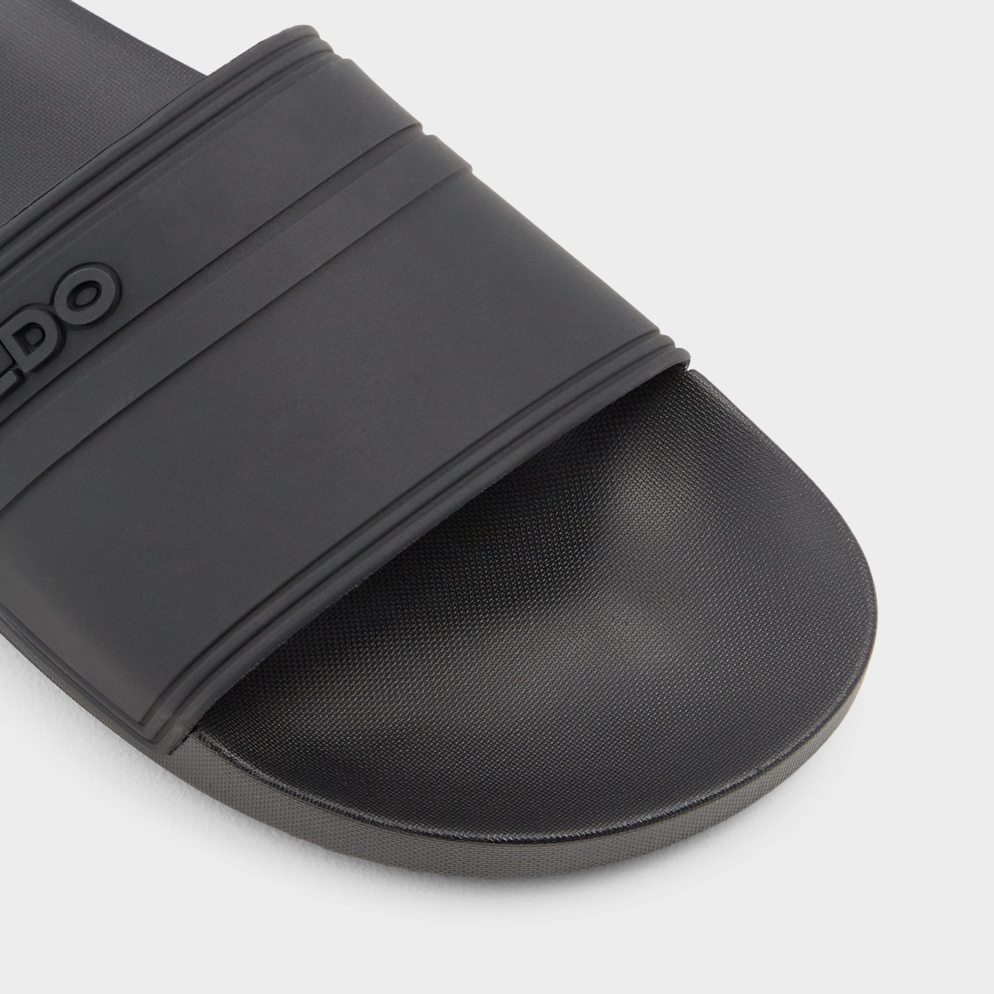 Aldo Dinmore Black Synthetic Rubber Men's Slides - Slide sandal Men