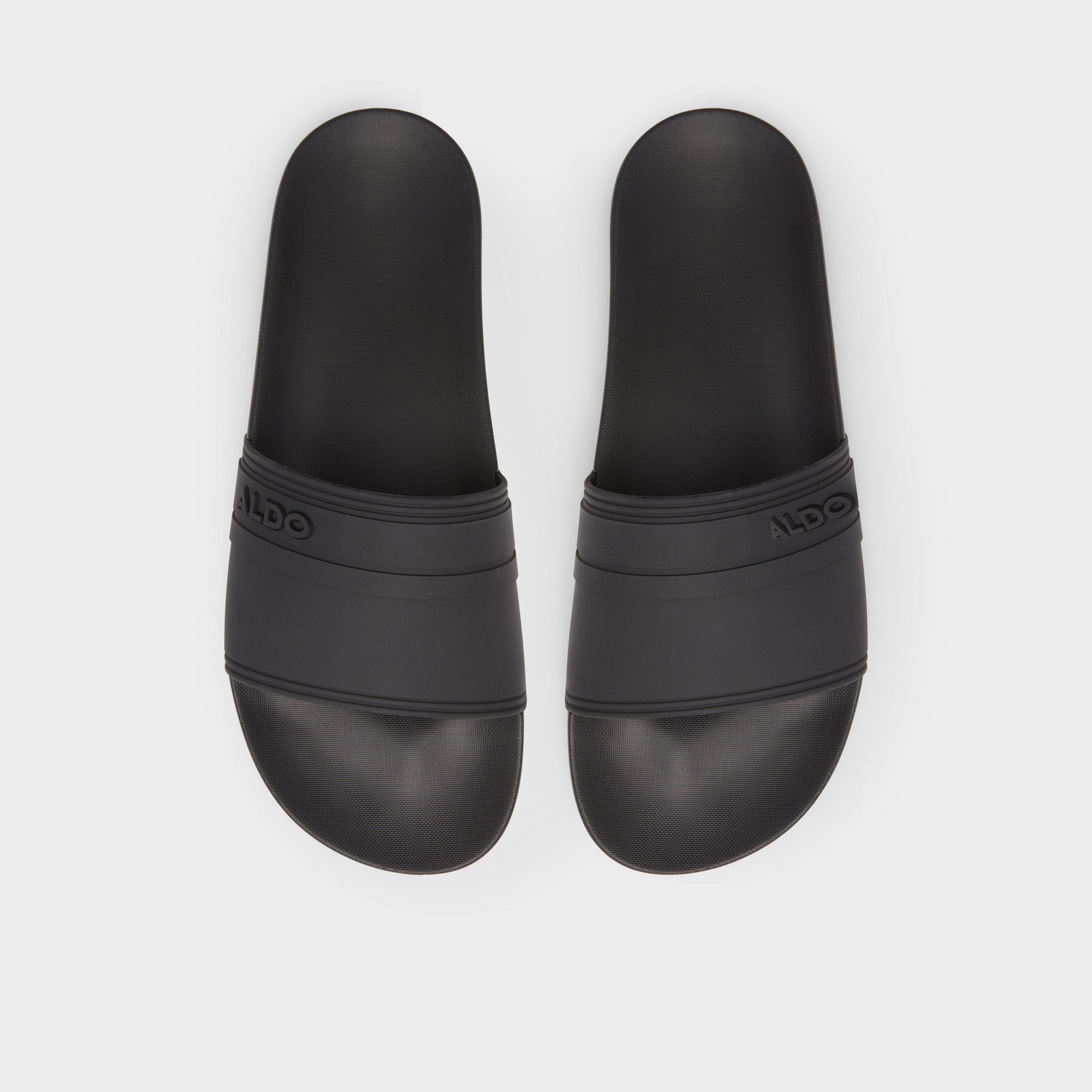 Aldo Dinmore Black Synthetic Rubber Men's Slides - Slide sandal Men