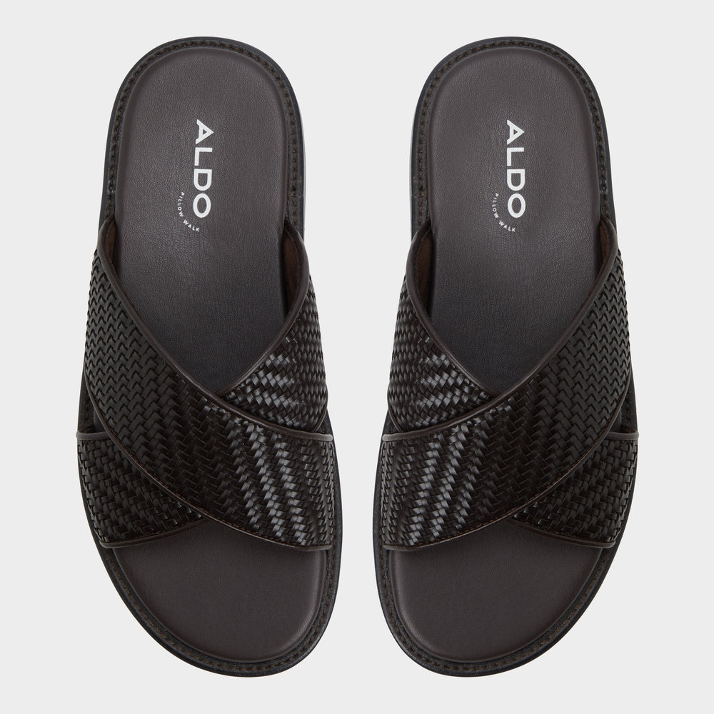 Aldo Tarik Dark Brown Men's Sandals & Slides - Slide sandal Men