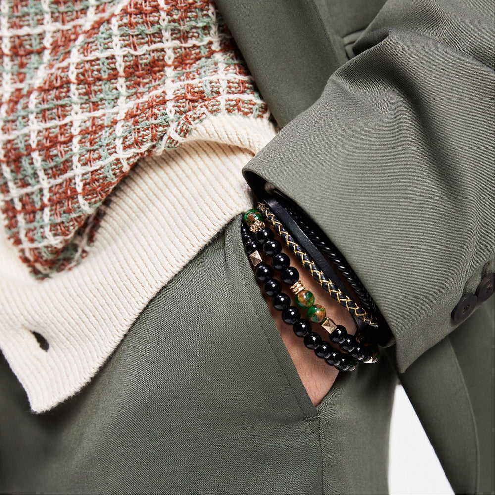 Aldo Alderbrae Dark Green Men's Jewelry - Bracelet Men