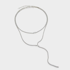 Aldo Alata Silver/Clear Multi Women's Cubic Zirconia - Necklace Accessories