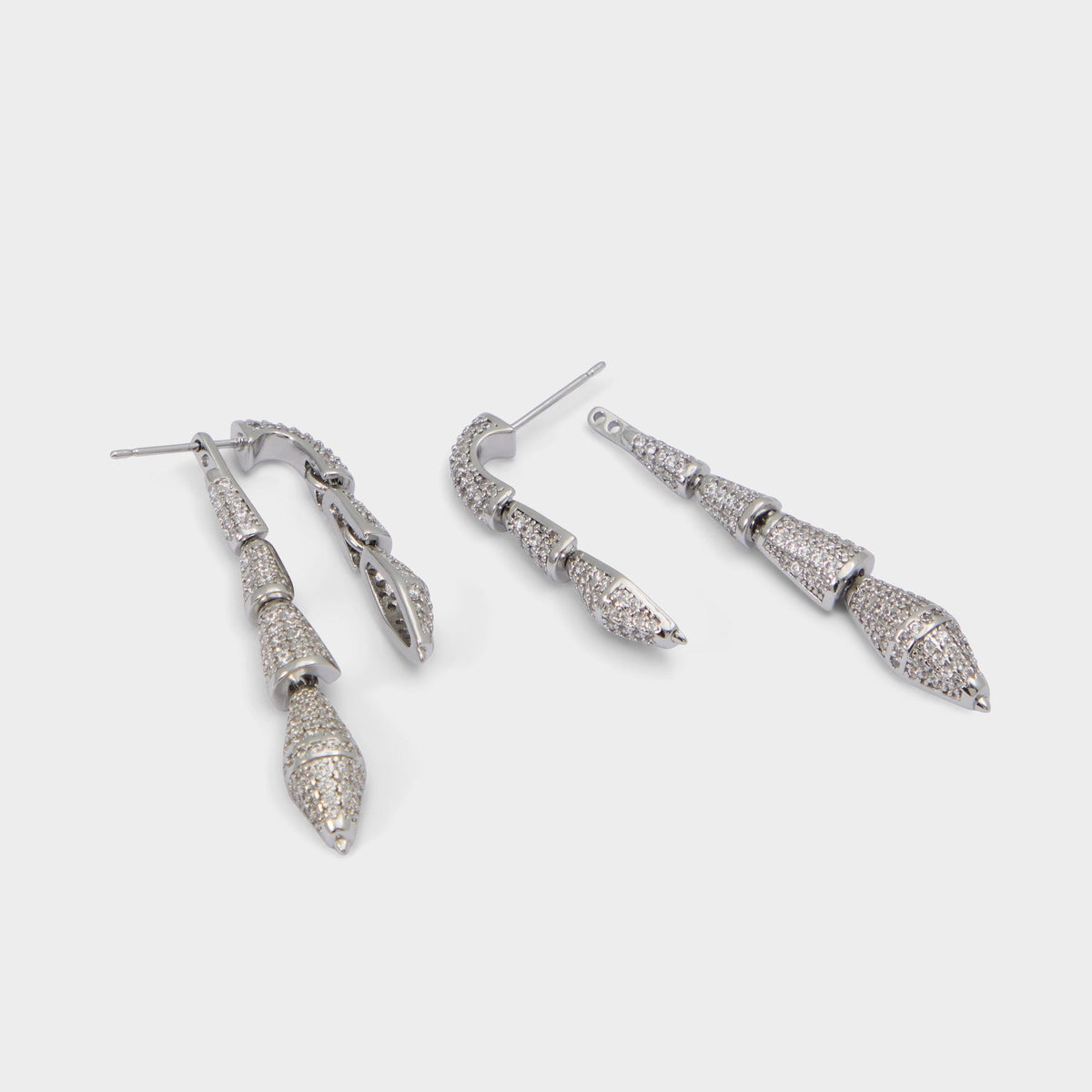 Aldo Serrpente in Silver Clear Multi - Statement earrings Accessories