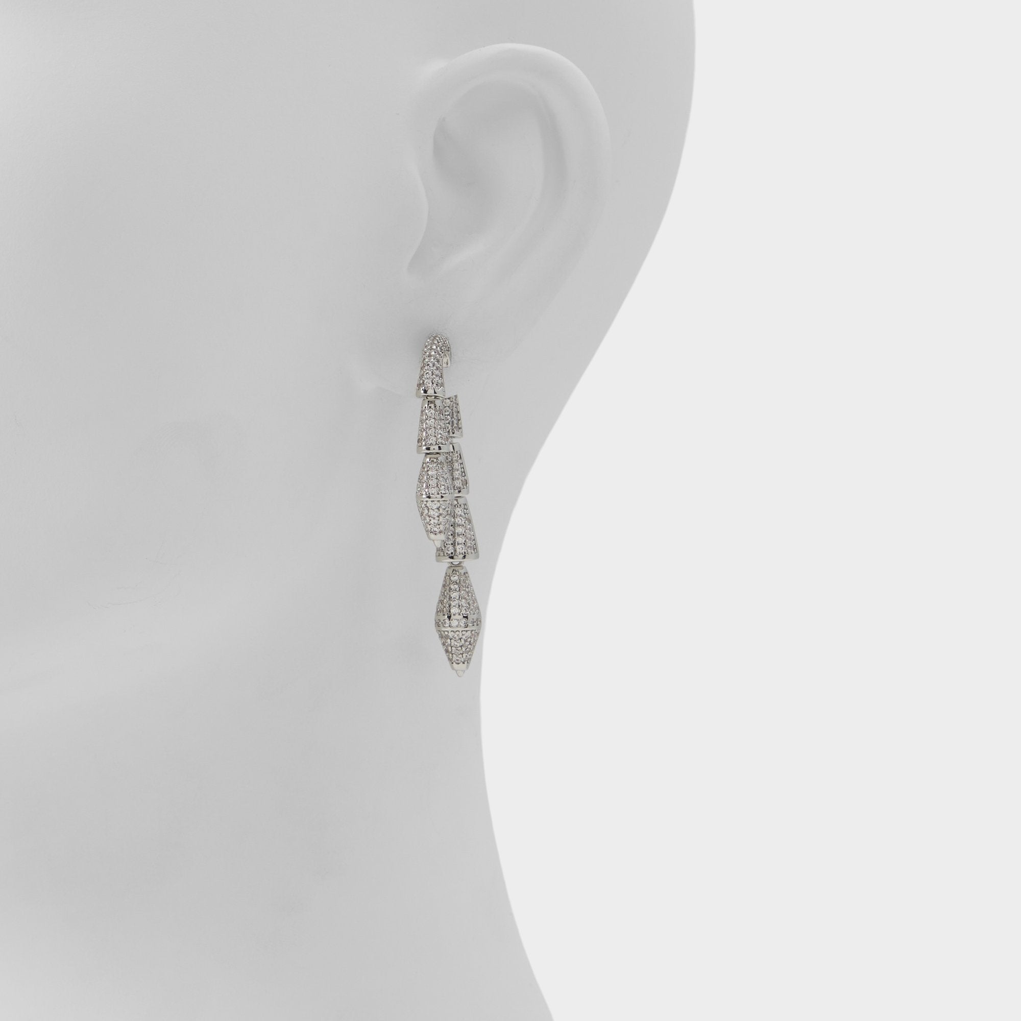 Aldo Serrpente in Silver Clear Multi - Statement earrings Accessories