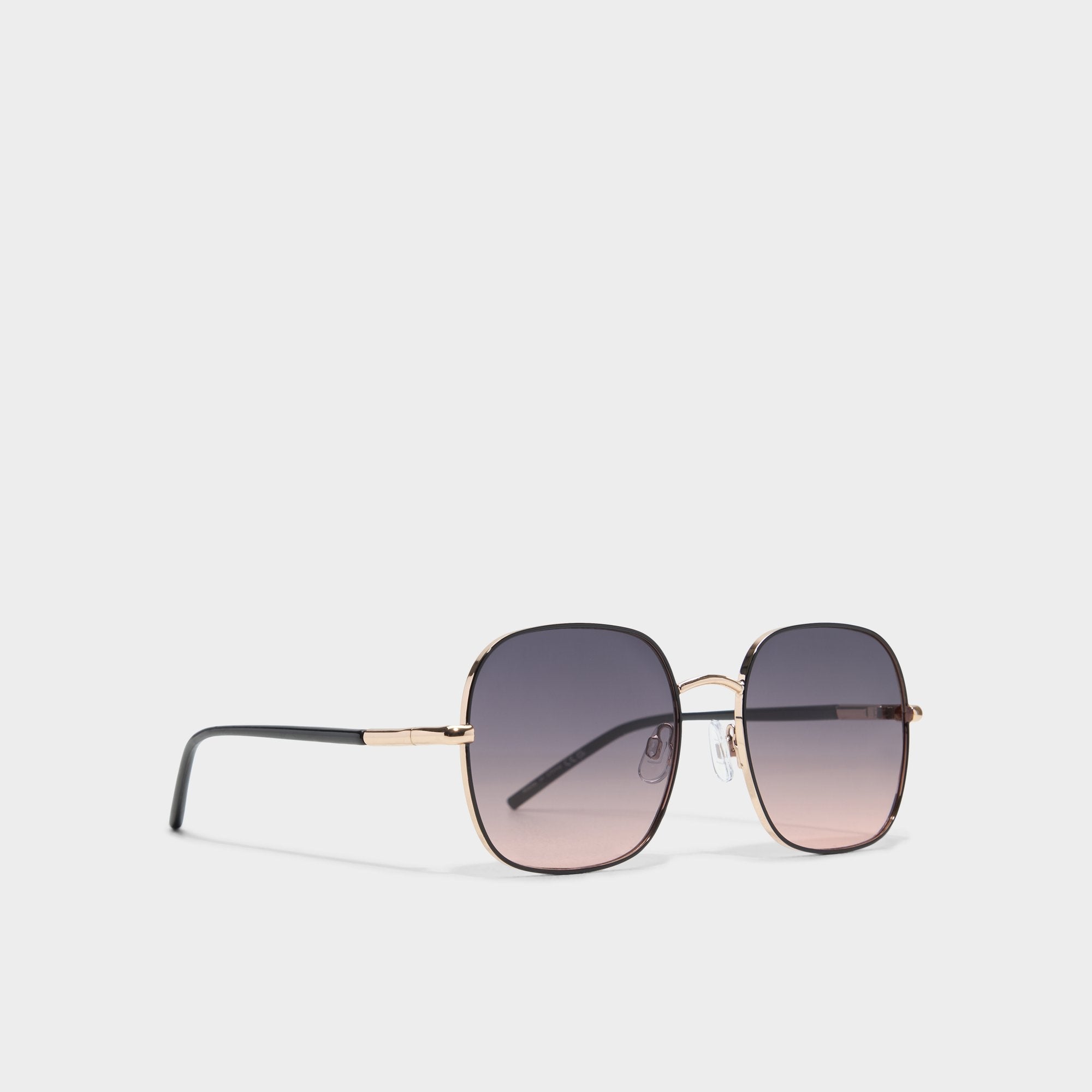 Aldo Elbamadar Black/Gold Multi Women's Square - Square sunglasses Accessories