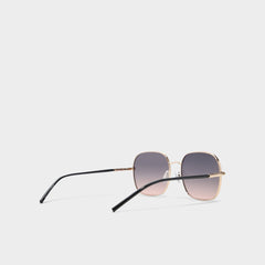 Aldo Elbamadar Black/Gold Multi Women's Square - Square sunglasses Accessories