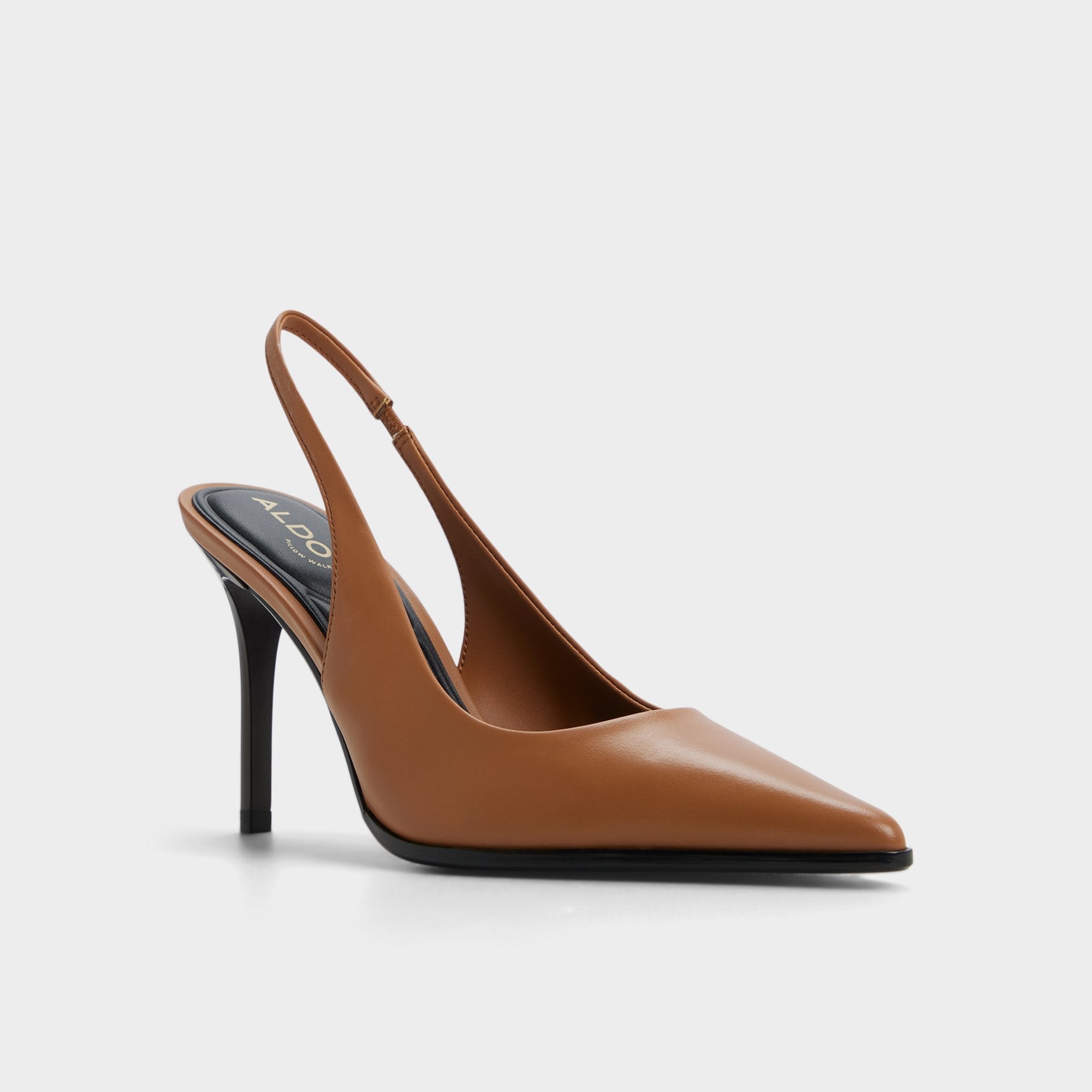 Aldo Re in Samantha Light Brown - Sling back high heel, Stiletto heel New