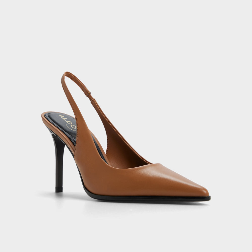 Aldo Re in Samantha Light Brown - Sling back high heel, Stiletto heel New