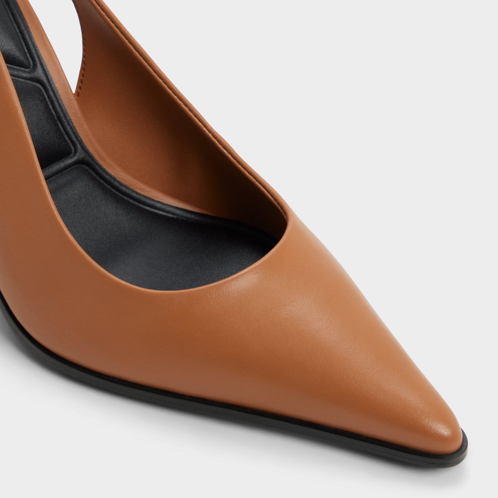 Aldo Re in Samantha Light Brown - Sling back high heel, Stiletto heel New