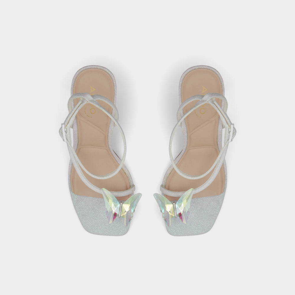 Aldo Pepela in White - Strappy heeled sandal, Block heel Women