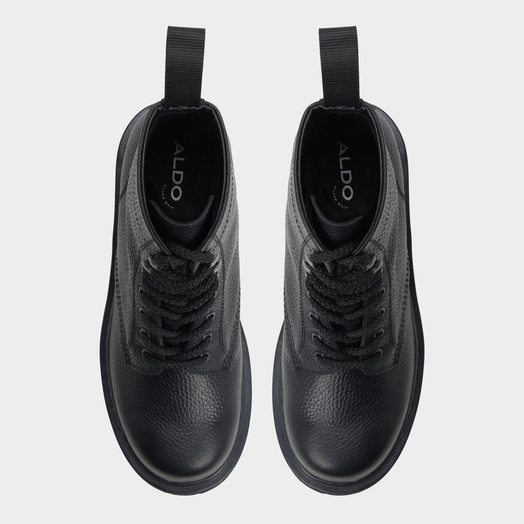 Aldo Doublezero in Other Black - Combat boot, Lug sole Men