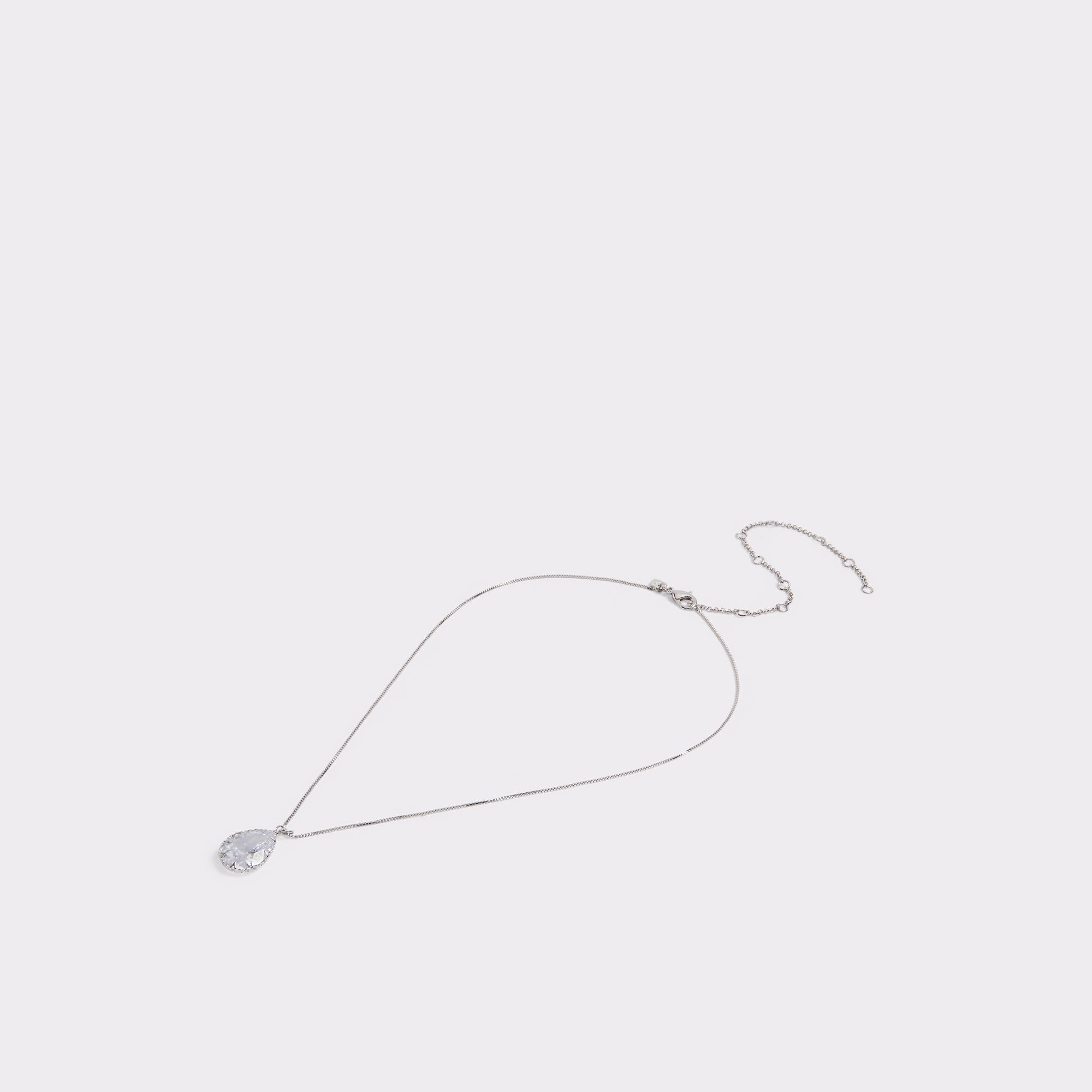 Aldo Beauceron Silver/Clear Multi Women's Necklaces - Teardrop necklace Women|Accessories
