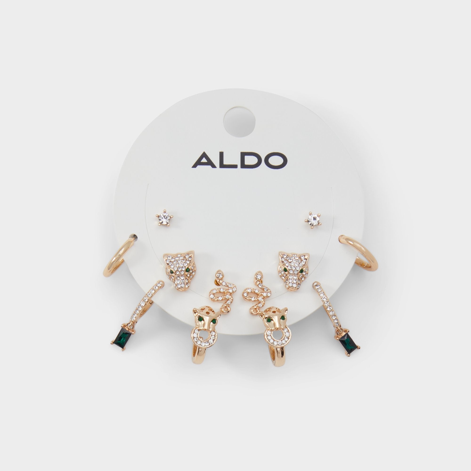 Aldo Junglechic Gold/Clear Multi Women's Earrings - Earrings Women|Accessories