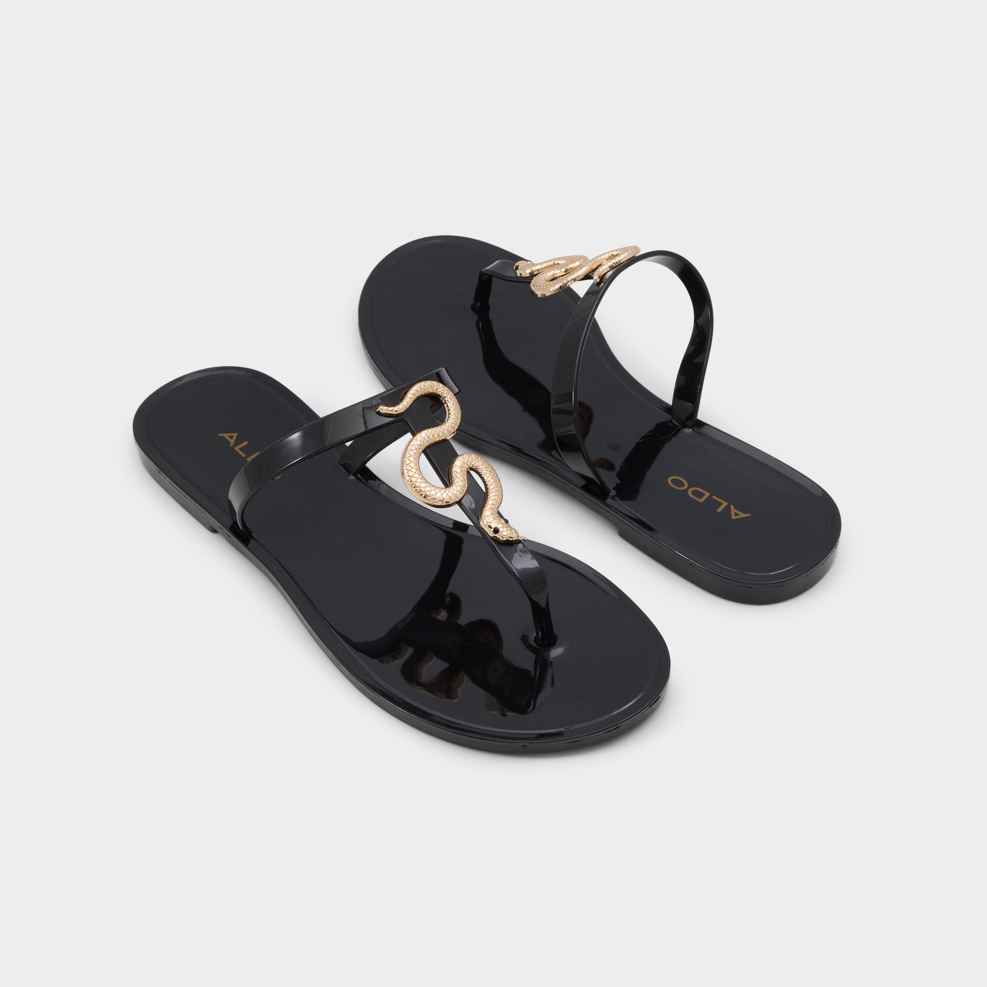 Aldo Apanie in Black Gold Multi - Jelly sandal Women