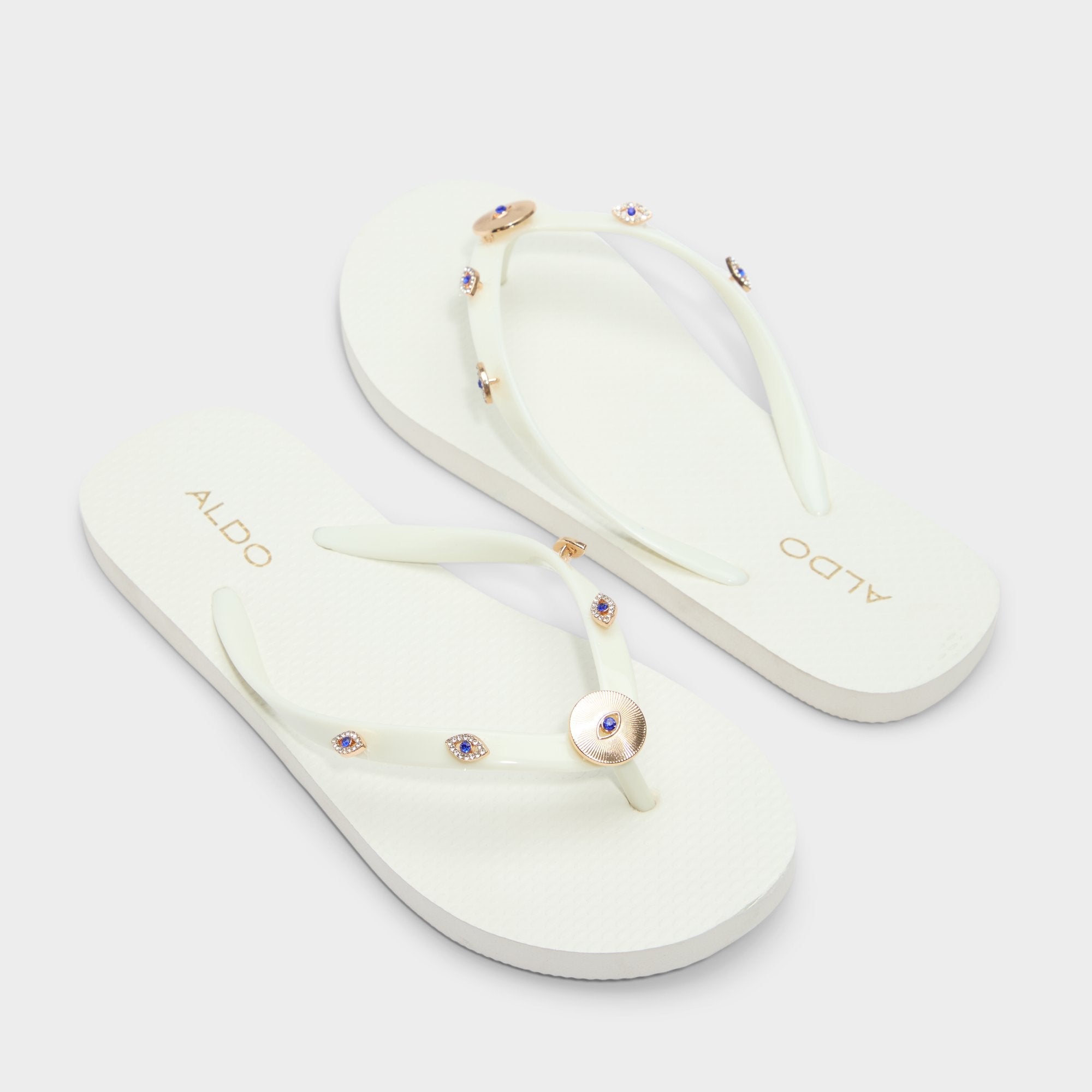 Aldo Edajan Black/Gold Multi Women's Jelly Sandals & Flip Flops - Flip flop Women