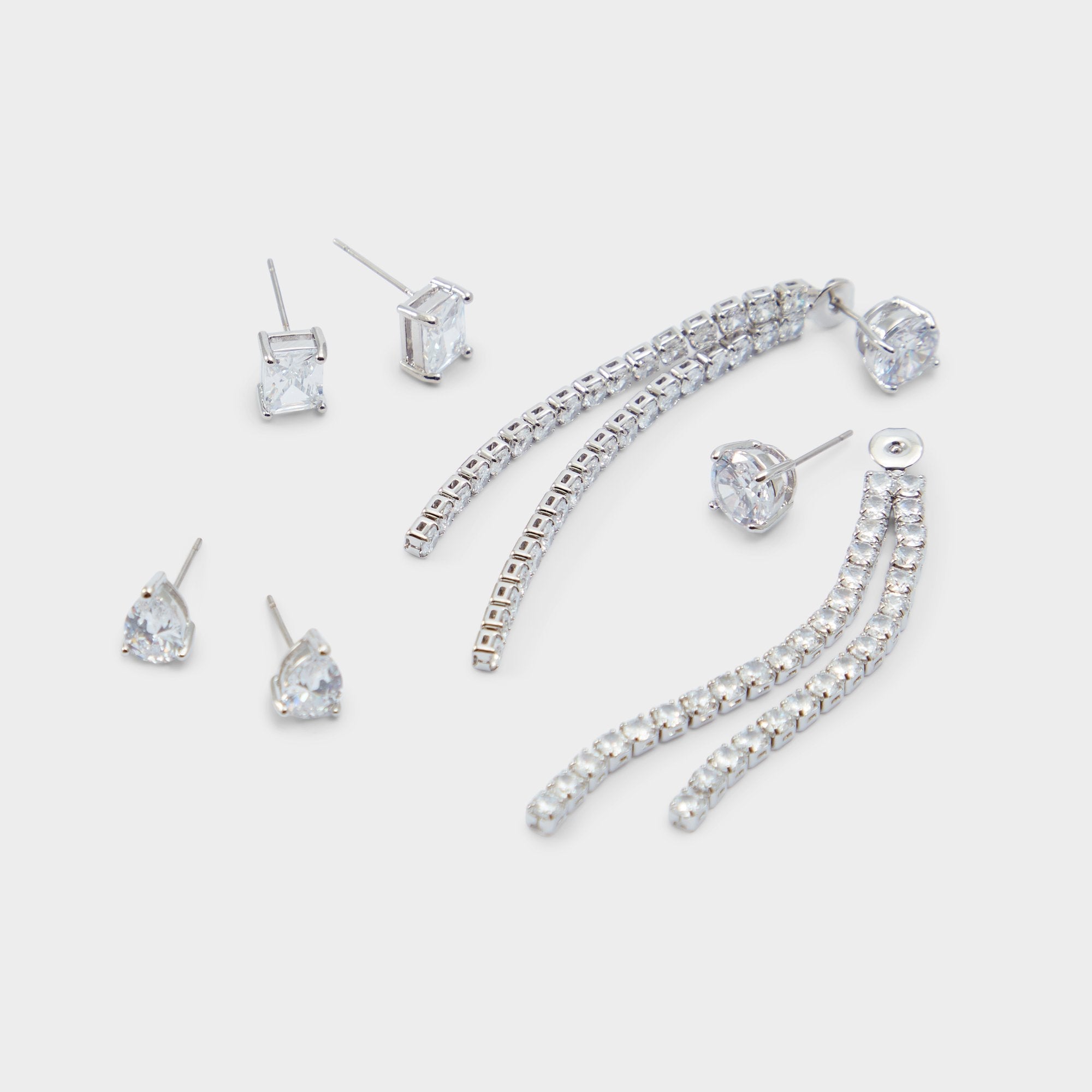 Aldo Javenalia Silver/Clear Multi Women's Earrings - Earrings Women|Accessories